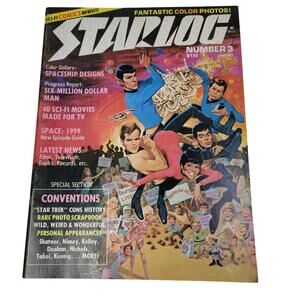 Vintage January 1977 Starlog The Magazine of the Future #3 Spaceships Designs